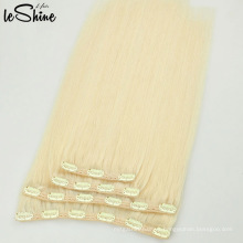 Light Blonde 120G clip humano en la extensión del pelo